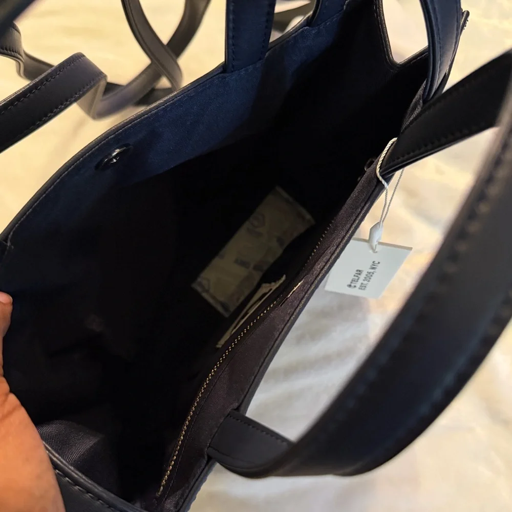 Telfar Schmedium Navy Blue Shopping Bag - Picture 7 of 14